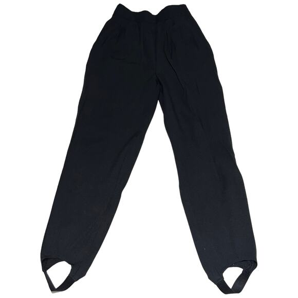 Chaus 90s Black Stirrup Casual Dress Pants Size 8 Retro Vintage - Picture 1 of 6